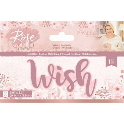 Crafter's Companion Rose Gold Die - Wish